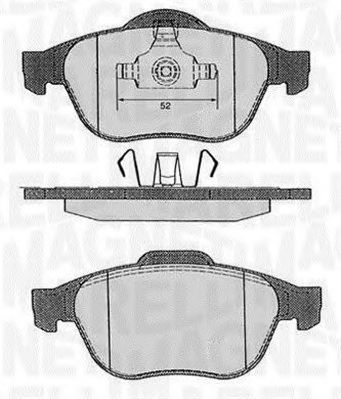 MAGNETI MARELLI 363916060383 -  Комплект тормозных колодок, дисковый тормоз
